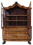 Antique Vitrine, On Chest, Dutch Marquetry, Inlaid, Display, 18th C, 1700s!! - Old Europe Antique Home Furnishings