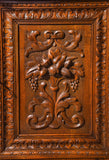 Antique, Cupboard, Renaissances Style, Carved Oak, Figural Relief, 19th C. 1800s - Old Europe Antique Home Furnishings