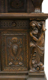 Antique Cupboard / Sideboard, French Renaissance Revival Figural,19th Century ( 1800s ), Gorgeous!!! - Old Europe Antique Home Furnishings