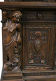 Antique Cupboard / Sideboard, French Renaissance Revival Figural,19th Century ( 1800s ), Gorgeous!!! - Old Europe Antique Home Furnishings