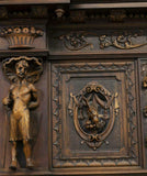 Antique Cupboard / Sideboard, French Renaissance Revival Figural,19th Century ( 1800s ), Gorgeous!!! - Old Europe Antique Home Furnishings