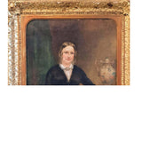Antique Painting, Oil, Portrait of a Lady 19th C. English School, Handsome Artwork! - Old Europe Antique Home Furnishings