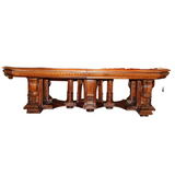 Antique Table, Dining, Massive French Renaissance Revival, Carved Walnut, 1800s! - Old Europe Antique Home Furnishings