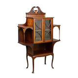 Antique Cabinet, British Mahogany Display Cabinet, Victorian Style, Beautiful! - Old Europe Antique Home Furnishings