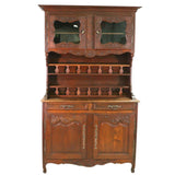 Antique Cabinet, Display, Louis XV Style Normandy Buffet Deux Corps, Handsome!! - Old Europe Antique Home Furnishings