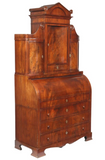 Antique Secretary Biedermeier, Mahogany, Lots of Drawers, Writing Surface, 1800s!! - Old Europe Antique Home Furnishings