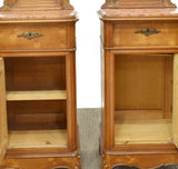 Bedside Cabinets, Antique Louis XV Style Marble Top, Pair, 1800s, Handsome Antiques!! - Old Europe Antique Home Furnishings