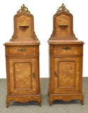 Bedside Cabinets, Antique Louis XV Style Marble Top, Pair, 1800s, Handsome Antiques!! - Old Europe Antique Home Furnishings