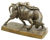 Bronze Sculpture, Large Patinated, Europa & The Bull, Man Cave, Handsome Decor! - Old Europe Antique Home Furnishings