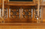 Back Bar, Buffet, Gothic Revival Style Carved Oak Display with Mirrors, Amazing! - Old Europe Antique Home Furnishings