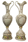 Ewers, Capodimonte, Italian Pair, Beautiful Large Home Decor!! - Old Europe Antique Home Furnishings
