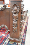 Bed, Canopy, Carved Stained Mahogany, Gorgeous Bed!! - Old Europe Antique Home Furnishings