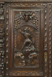 Bookcase, Secretary, Spanish Renaissance Revival, Heavily Carved, Early 20th C.! - Old Europe Antique Home Furnishings