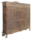 Bookcase, Secretary, Spanish Renaissance Revival, Heavily Carved, Early 20th C.! - Old Europe Antique Home Furnishings