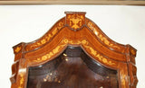 Vintage Bookcase or Cupboard, Italian Inlaid , Vintage / Antique, Bombe Base, Gorgeous!!! - Old Europe Antique Home Furnishings