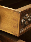 Stunning Buffet, French, Marble Top, Mirrored, Oak,Cabinet w/ Shelves, Drawers Early 1900s!! - Old Europe Antique Home Furnishings