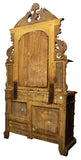 Stunning Buffet, French, Marble Top, Mirrored, Oak,Cabinet w/ Shelves, Drawers Early 1900s!! - Old Europe Antique Home Furnishings