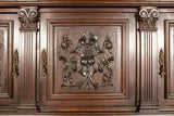 Buffet, Henri II-Style Continental Heavily Carved Walnut Large  Cabinet, 1800's! - Old Europe Antique Home Furnishings