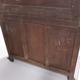 Buffet / Bookcase, French Louis XIII Style, Carved Oak Hunt Double Door, 1800's 110"!! - Old Europe Antique Home Furnishings