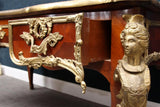 Bureau Plat, French Bronze Mounted Bureau Plat, Ormolu, Leather top, Vintage!! - Old Europe Antique Home Furnishings