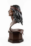 Bust Sculpture, Susan Kliewer, 'Hataalii-The Singer", Bronze, Signed, 31/55! - Old Europe Antique Home Furnishings