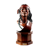 Bust Sculpture, Susan Kliewer, 'Hataalii-The Singer", Bronze, Signed, 31/55! - Old Europe Antique Home Furnishings