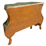 CHARMING ITALIAN STYLE VERDE MARBLE TOP BOMBE COMMODE!! - Old Europe Antique Home Furnishings