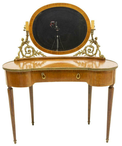 Table, Dressing, Vanity Mirror, Continental, Louis XVI Style, Handsome– Old  Europe Antique Home Furnishings