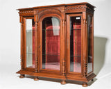 Cabinet, Display / Showcase, French Louis XVI Style,Walnut, 56 in x 60 x 21!! - Old Europe Antique Home Furnishings