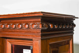 Cabinet, Display / Showcase, French Louis XVI Style,Walnut, 56 in x 60 x 21!! - Old Europe Antique Home Furnishings
