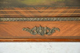 Cabinet, French Style Green Marble Top, Storage Cabinet, Painting on Side! - Old Europe Antique Home Furnishings