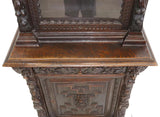 Cabinet, Bookcase, French Renaissance Revival, Display, Carved Oak , Early 1900s - Old Europe Antique Home Furnishings