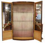 Cabinet, Display Curio, Italian Vintage Rosewood Marquetry With Vitrine Sides!! - Old Europe Antique Home Furnishings