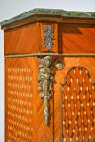 Cabinet, French Style Green Marble Top, Storage Cabinet, Painting on Side! - Old Europe Antique Home Furnishings