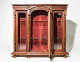 Cabinet, Display / Showcase, French Louis XVI Style,Walnut, 56 in x 60 x 21!! - Old Europe Antique Home Furnishings