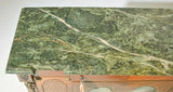 Cabinet, French Style Green Marble Top, Storage Cabinet, Painting on Side! - Old Europe Antique Home Furnishings