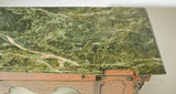 Cabinet, French Style Green Marble Top, Storage Cabinet, Painting on Side! - Old Europe Antique Home Furnishings