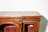 Cabinet, Display / Showcase, French Louis XVI Style,Walnut, 56 in x 60 x 21!! - Old Europe Antique Home Furnishings
