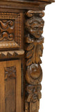 Cabinet, Italian Renaissance Revival Carved Walnut, Drawers, Shelf, Early 1900s! - Old Europe Antique Home Furnishings