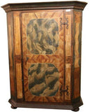 Cabinet, Antique Wedding, Austrian, Painted ,18th C., 1700's, Beautiful Antique! - Old Europe Antique Home Furnishings