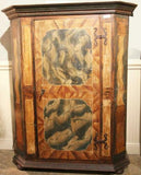 Cabinet, Antique Wedding, Austrian, Painted ,18th C., 1700's, Beautiful Antique! - Old Europe Antique Home Furnishings