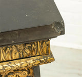 Cabinets, Side, French Boulle Ebonized, Ormolu Mounted, Marble Top, Pair, 1800's - Old Europe Antique Home Furnishings