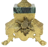 Candelabra / Garnitures, (2) Italian Gilt Metal & Green Marble 7-Light, Vintage! - Old Europe Antique Home Furnishings
