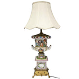 Table Lamp, Porcelain, Capodimonte Style, Figural Urn, Gorgeous!! - Old Europe Antique Home Furnishings