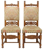 Chairs, Side, (6) Italian Renaissance Revival, Upholstered, Chairs, Vintage!! - Old Europe Antique Home Furnishings