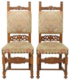 Chairs, Side, (6) Italian Renaissance Revival, Upholstered, Chairs, Vintage!! - Old Europe Antique Home Furnishings