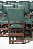 Chairs, Side, Dining, Green, Set of 10, French, Upholstered Chairs, 36 ins H.!! - Old Europe Antique Home Furnishings