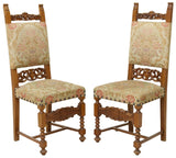 Chairs, Side, (6) Italian Renaissance Revival, Upholstered, Chairs, Vintage!! - Old Europe Antique Home Furnishings