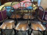 Chairs, English Windsor Style (6) Two Arm Chairs, Four Side Chairs, Vintage!! - Old Europe Antique Home Furnishings