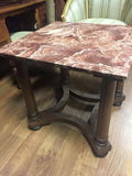Charming Continental Empire Style End Table, Marble Top, 19th / 20th C. - Old Europe Antique Home Furnishings